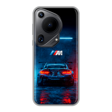 Силиконовый чехол на Huawei Pura 70 Ultra с принтом BMW БМВ