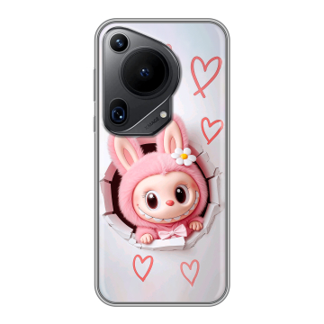 Силиконовый чехол на Huawei Pura 70 Ultra с принтом Labubu Лабубу