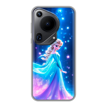 Силиконовый чехол на Huawei Pura 70 Ultra с принтом Холодное сердце Frozen