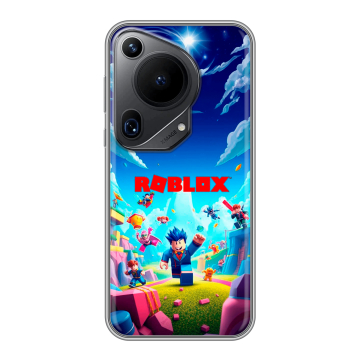 Силиконовый чехол на Huawei Pura 70 Ultra с принтом Roblox Роблокс