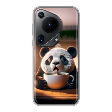 Силиконовый чехол на Huawei Pura 70 Ultra с принтом смешная панда