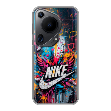 Силиконовый чехол на Huawei Pura 70 Ultra с принтом Nike Найк
