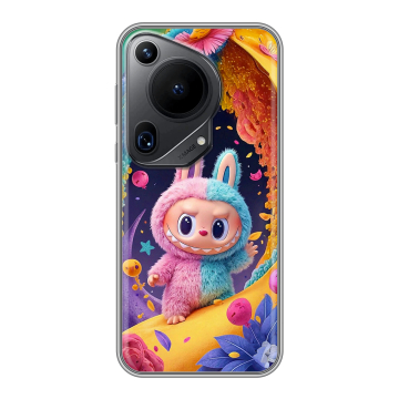 Силиконовый чехол на Huawei Pura 70 Ultra с принтом Labubu Лабубу