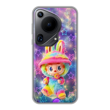 Силиконовый чехол на Huawei Pura 70 Ultra с принтом Labubu Лабубу