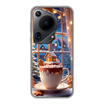 Силиконовый чехол на Huawei Pura 70 Ultra с принтом Новый год