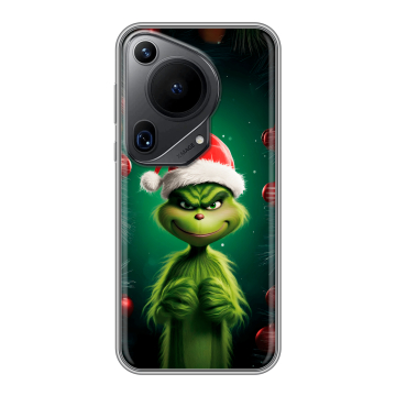 Силиконовый чехол на Huawei Pura 70 Ultra с принтом Гринч Новый год Рождество