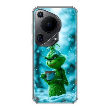 Силиконовый чехол на Huawei Pura 70 Ultra с принтом Новый год гринч