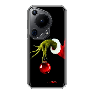 Силиконовый чехол на Huawei Pura 70 Ultra с принтом Новый год Гринч