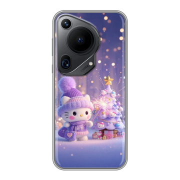 Силиконовый чехол на Huawei Pura 70 Ultra с принтом Новый год