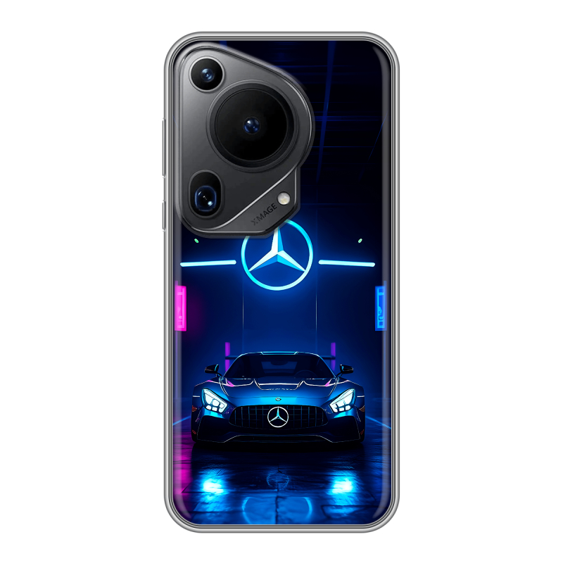 Силиконовый чехол на Huawei Pura 70 Ultra с принтом Mercedes Мерседес Силиконовый чехол на Huawei Pura 70 Ultra с принтом Mercedes Мерседес
