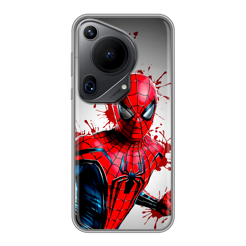 Силиконовый чехол на Huawei Pura 70 Ultra с принтом Spiderman Человек паук Силиконовый чехол на Huawei Pura 70 Ultra с принтом Spiderman Человек паук