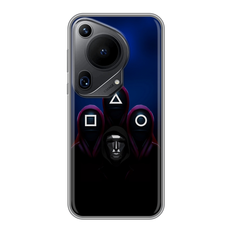 Силиконовый чехол на Huawei Pura 70 Ultra с принтом Игра Кальмара Силиконовый чехол на Huawei Pura 70 Ultra с принтом Игра Кальмара
