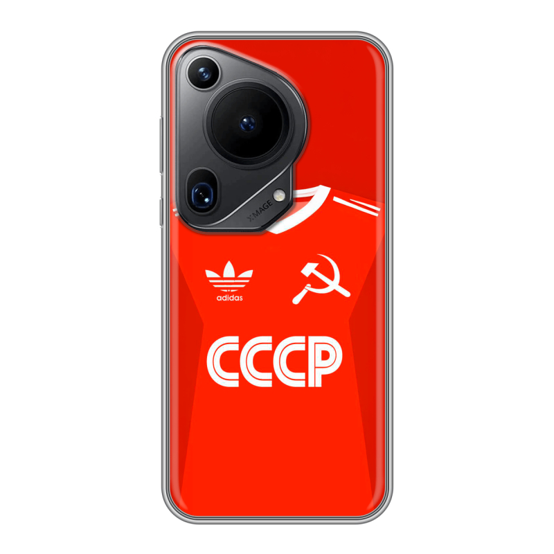 Силиконовый чехол на Huawei Pura 70 Ultra с принтом Флаг Герб СССР Силиконовый чехол на Huawei Pura 70 Ultra с принтом Флаг Герб СССР