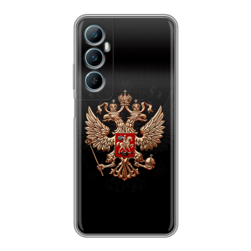 Силиконовый чехол на Realme C65 с принтом Герб России Силиконовый чехол на Realme C65 с принтом Герб России