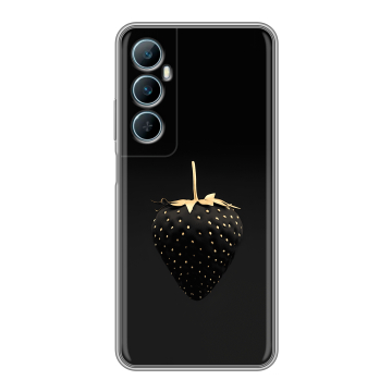 Силиконовый чехол на Realme C65 с принтом Черная клубника Силиконовый чехол на Realme C65 с принтом Черная клубника