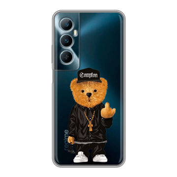 Силиконовый чехол на Realme C65 с принтом Мишка