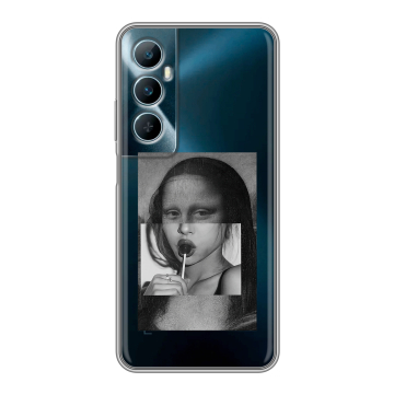 Силиконовый чехол на Realme C65 с принтом Мона Лиза