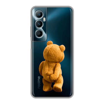 Силиконовый чехол на Realme C65 с принтом Медведь Силиконовый чехол на Realme C65 с принтом Медведь