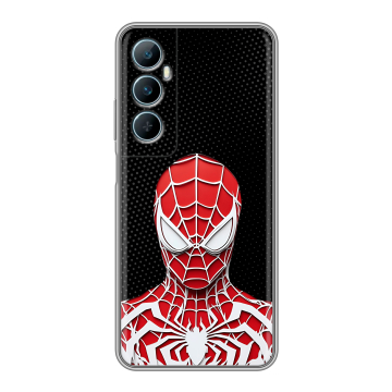 Силиконовый чехол на Realme C65 с принтом человек паук spiderman Силиконовый чехол на Realme C65 с принтом человек паук spiderman