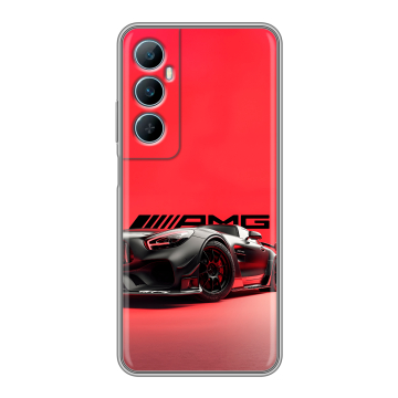 Силиконовый чехол на Realme C65 с принтом Мерседес Mercedes AMG