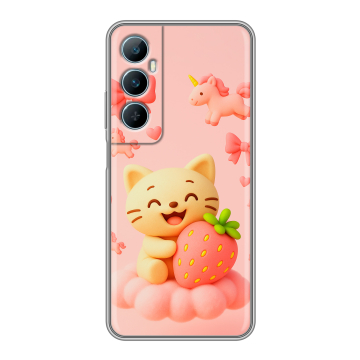 Силиконовый чехол на Realme C65 с принтом для девочек