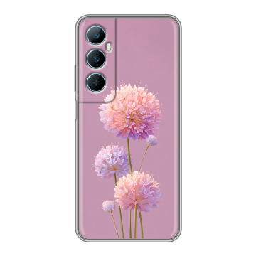 Силиконовый чехол на Realme C65 с принтом Цветы