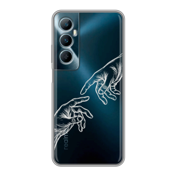 Силиконовый чехол на Realme C65 с принтом Сотворение мира