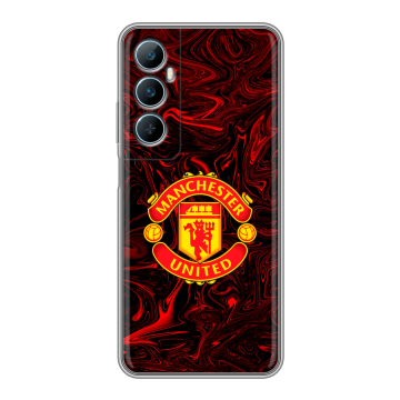 Силиконовый чехол на Realme C65 с принтом Manchester United