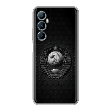 Силиконовый чехол на Realme C65 с принтом Герб Флаг СССР
