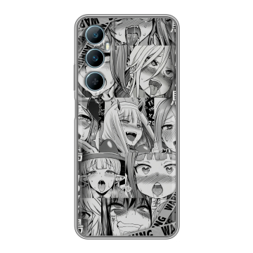 Силиконовый чехол на Realme C65 с принтом Ahegao Ахегао Аниме