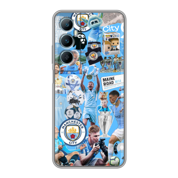 Силиконовый чехол на Realme C65 с принтом Man City Манчестер Сити