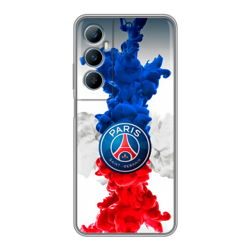 Силиконовый чехол на Realme C65 с принтом PSG ПСЖ