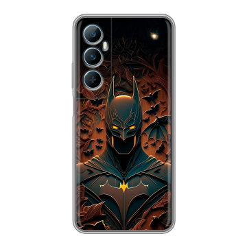 Силиконовый чехол на Realme C65 с принтом Batman Бэтмен