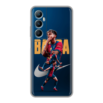 Силиконовый чехол на Realme C65 с принтом Барселона Barca Yamal Силиконовый чехол на Realme C65 с принтом Барселона Barca Yamal