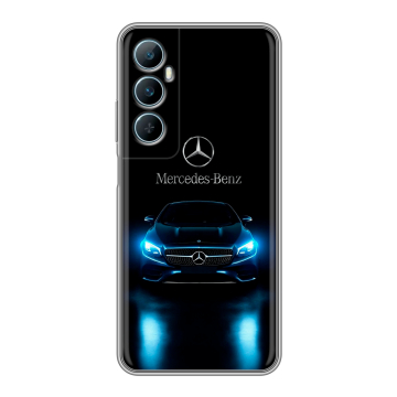 Силиконовый чехол на Realme C65 с принтом Mercedes Мерседес
