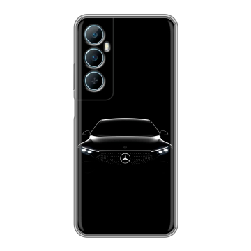 Силиконовый чехол на Realme C65 с принтом Mercedes Мерседес Силиконовый чехол на Realme C65 с принтом Mercedes Мерседес
