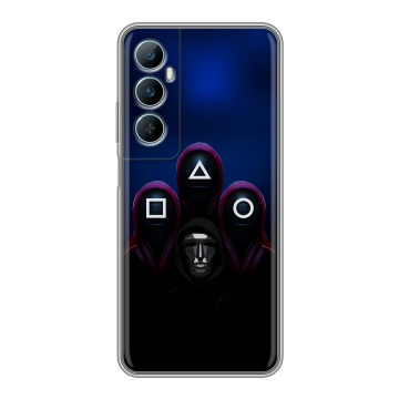 Силиконовый чехол на Realme C65 с принтом Игра Кальмара