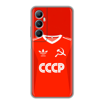 Силиконовый чехол на Realme C65 с принтом Флаг Герб СССР