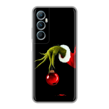 Силиконовый чехол на Realme C65 с принтом Новый год Гринч