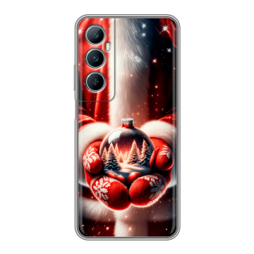 Силиконовый чехол на Realme C65 с принтом Новый год