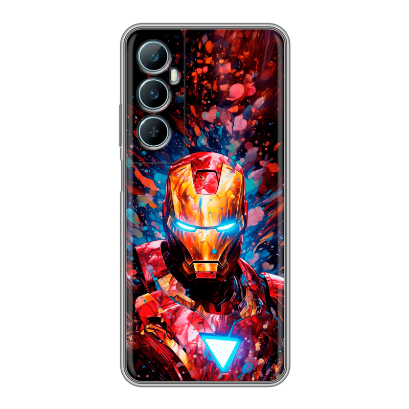 Силиконовый чехол на Realme C65 с принтом Железный человек Ironman Силиконовый чехол на Realme C65 с принтом Железный человек Ironman