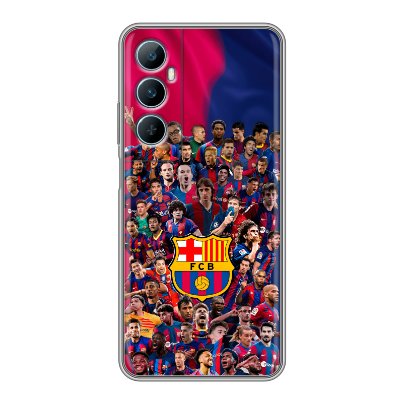 Силиконовый чехол на Realme C65 с принтом Барселона Barcelona Силиконовый чехол на Realme C65 с принтом Барселона Barcelona