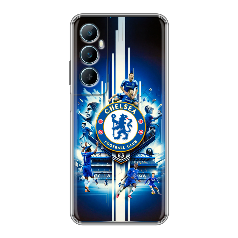 Силиконовый чехол на Realme C65 с принтом Chelsea Челси Силиконовый чехол на Realme C65 с принтом Chelsea Челси
