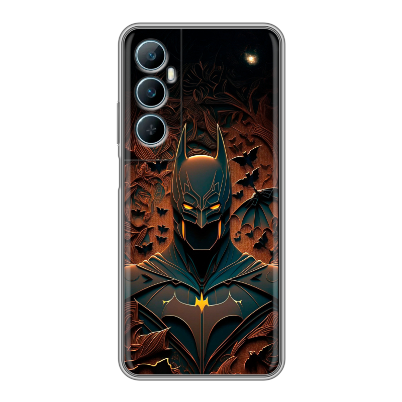 Силиконовый чехол на Realme C65 с принтом Batman Бэтмен Силиконовый чехол на Realme C65 с принтом Batman Бэтмен