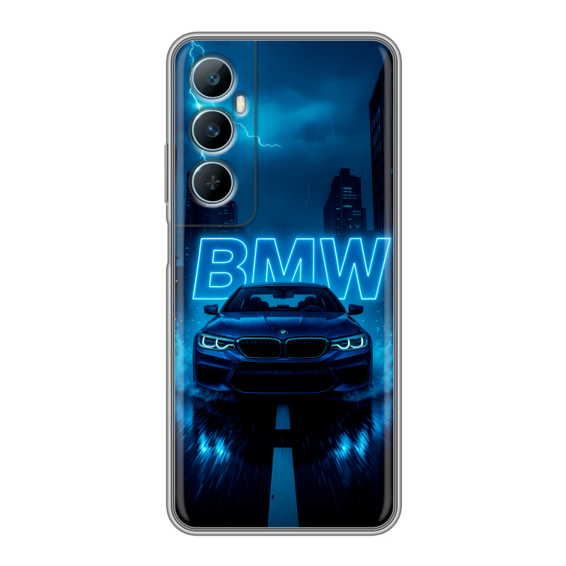Силиконовый чехол на Realme C65 с принтом BMW БМВ Силиконовый чехол на Realme C65 с принтом BMW БМВ