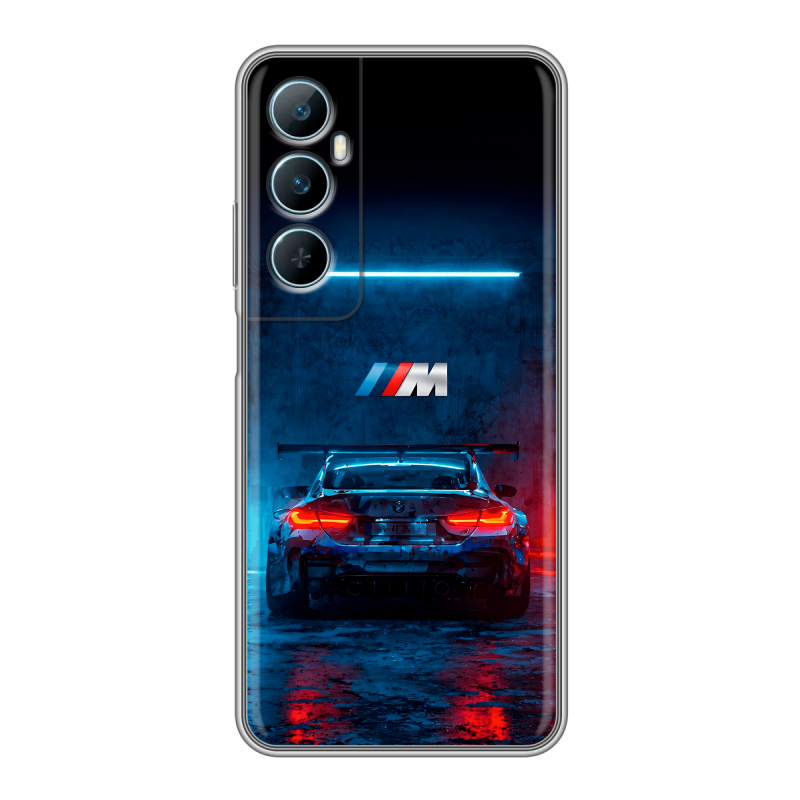Силиконовый чехол на Realme C65 с принтом BMW БМВ Силиконовый чехол на Realme C65 с принтом BMW БМВ