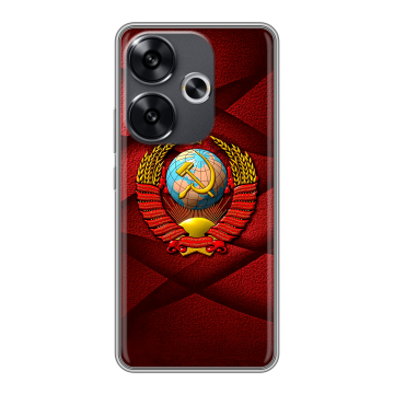 Силиконовый чехол на Xiaomi Redmi Turbo 3 с принтом Герб СССР Силиконовый чехол на Xiaomi Redmi Turbo 3 с принтом Герб СССР