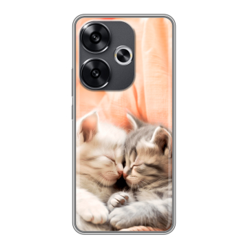 Силиконовый чехол на Xiaomi Redmi Turbo 3 с принтом Котята