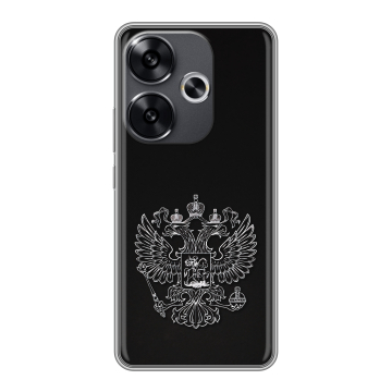 Силиконовый чехол на Xiaomi Redmi Turbo 3 с принтом Герб России