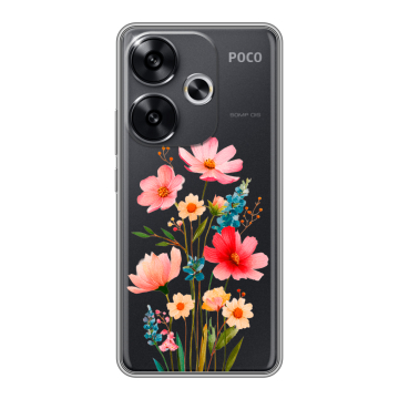 Силиконовый чехол на Xiaomi Redmi Turbo 3 с принтом Цветы